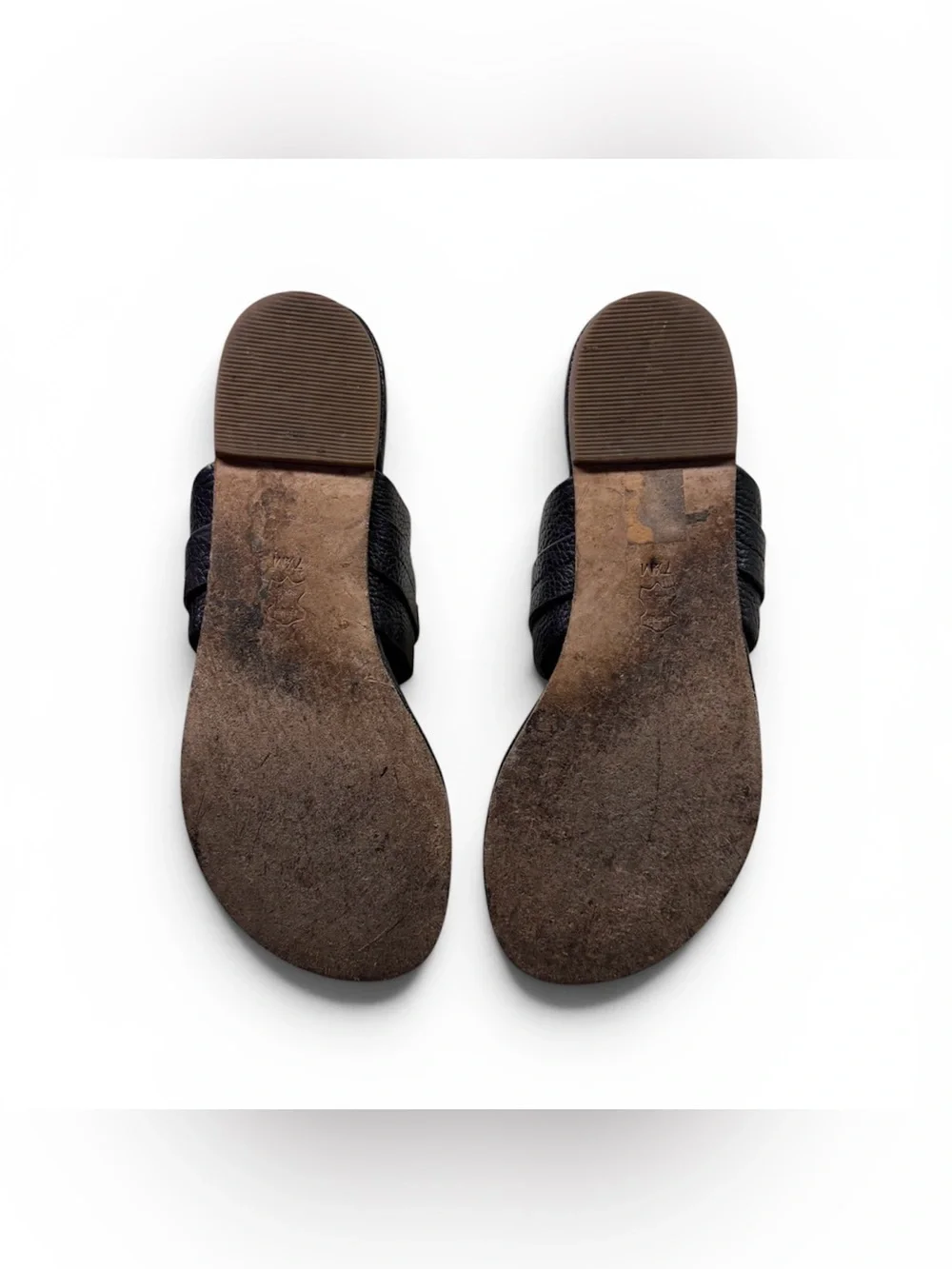 Tory Burch Amanda Black Sandals Logo Leather Designer Shoes